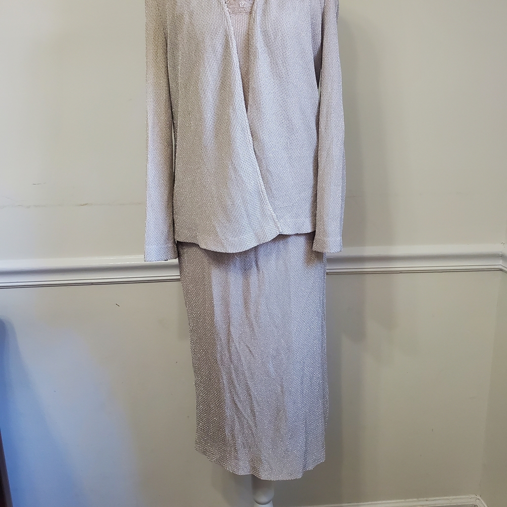 Alex Evenings Cream Skirt Set